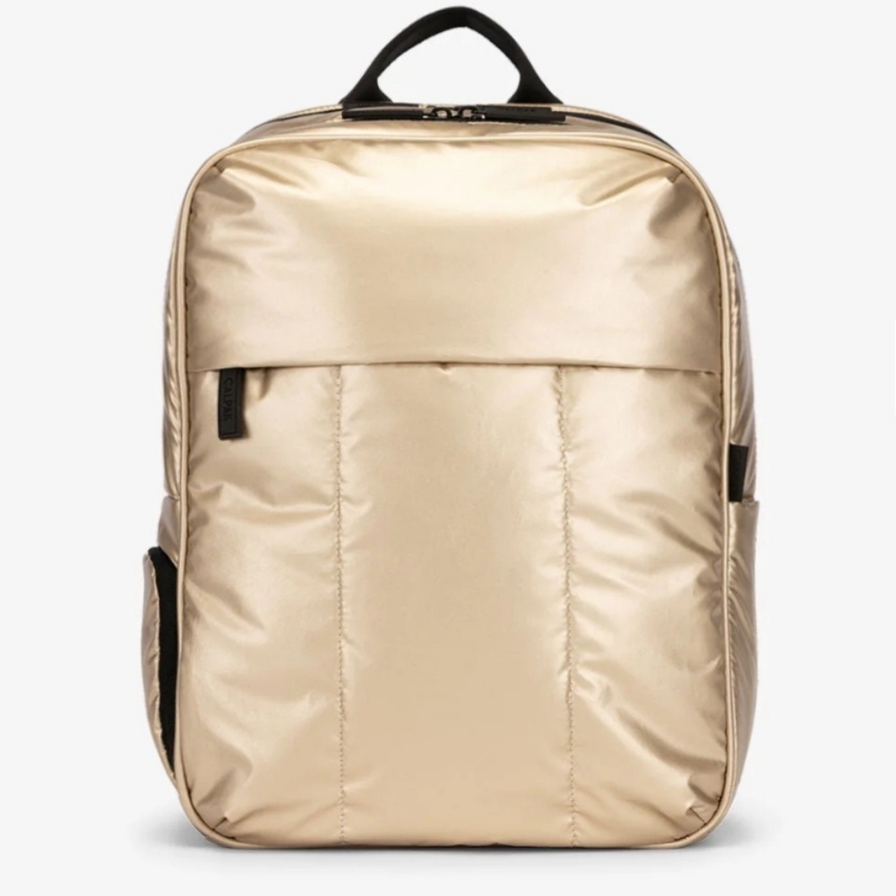 Calpak Luka 15 inch Laptop Backpack in Gold